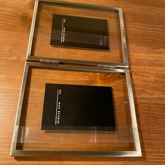 Max Studio Home Double Photo Frame Matte Silver - Picture 3 of 4